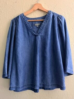 Style & Co. Women's Indigo V-Neck Denim Tunic